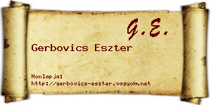 Gerbovics Eszter névjegykártya
