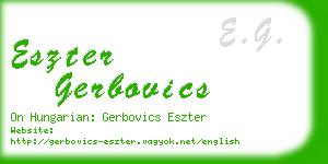 eszter gerbovics business card